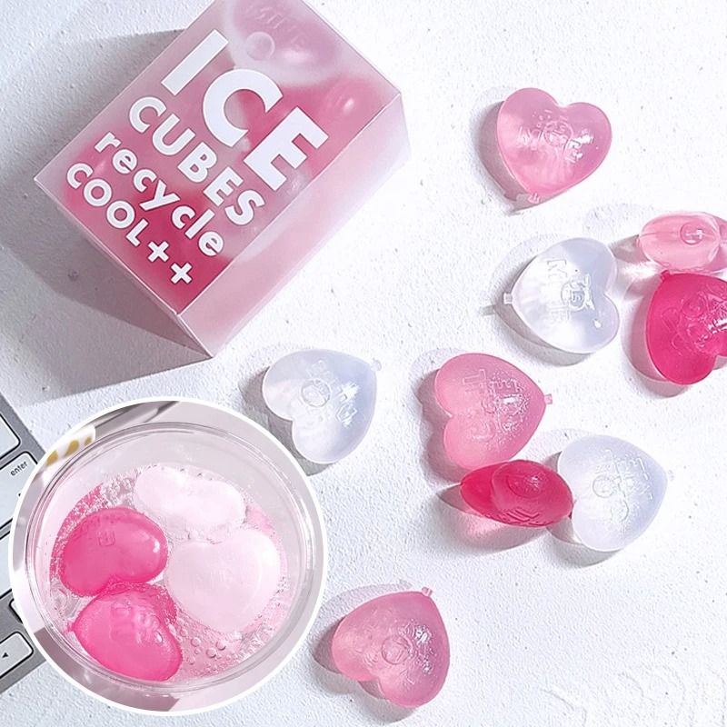 15PCS Reusable Heart-Shaped Ice Cubes – Chilling Stones for Whiskey, Cocktails, Wine, Juice, and Beer