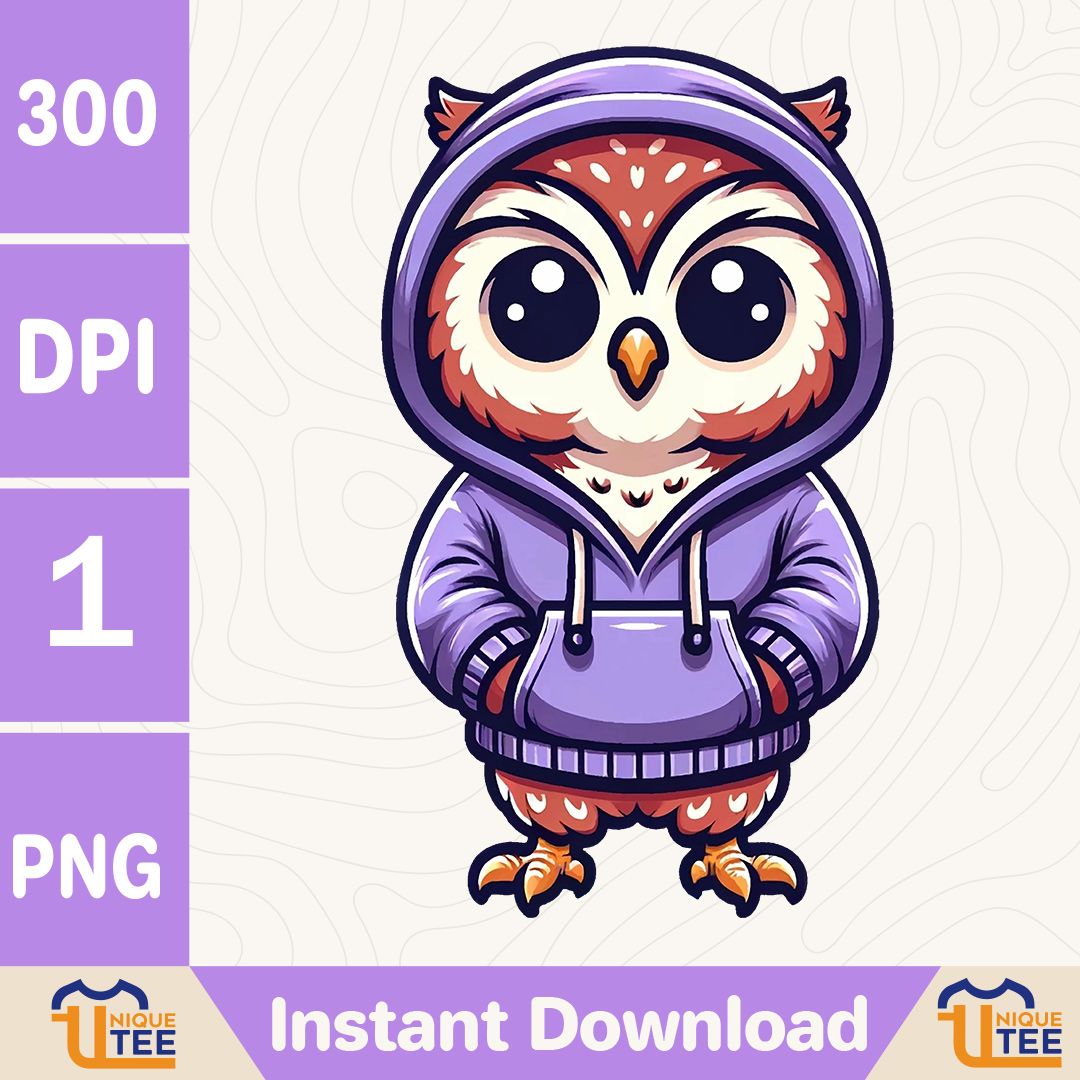 Wildlife Owl Wearing Hoodie Clipart Png, Paper Craft, Junk J | Inspire ...