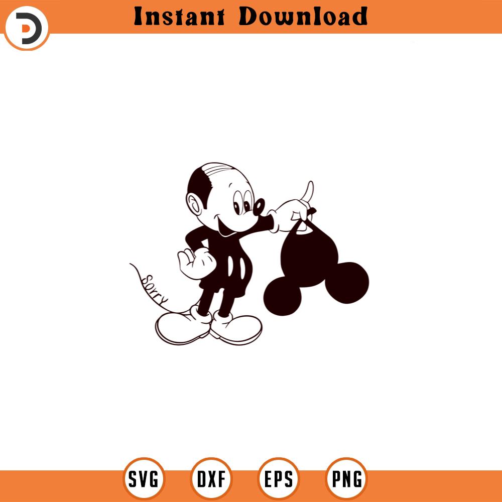 Mouse with his hat svg, Sorry Mouse svg, Mickeyy Mouse svg, | Inspire ...