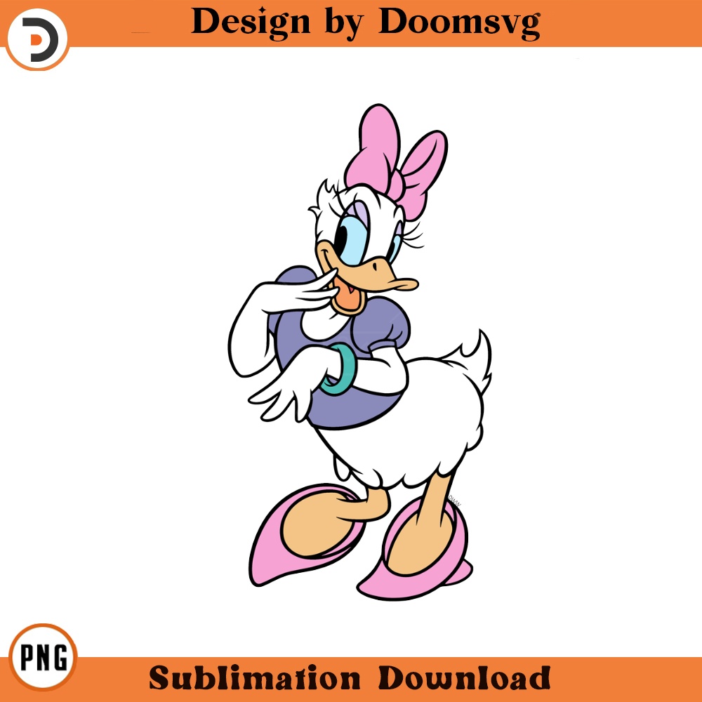 Classic Daisy Duck Cartoon Clipart Download, PNG Download Ca - Inspire ...