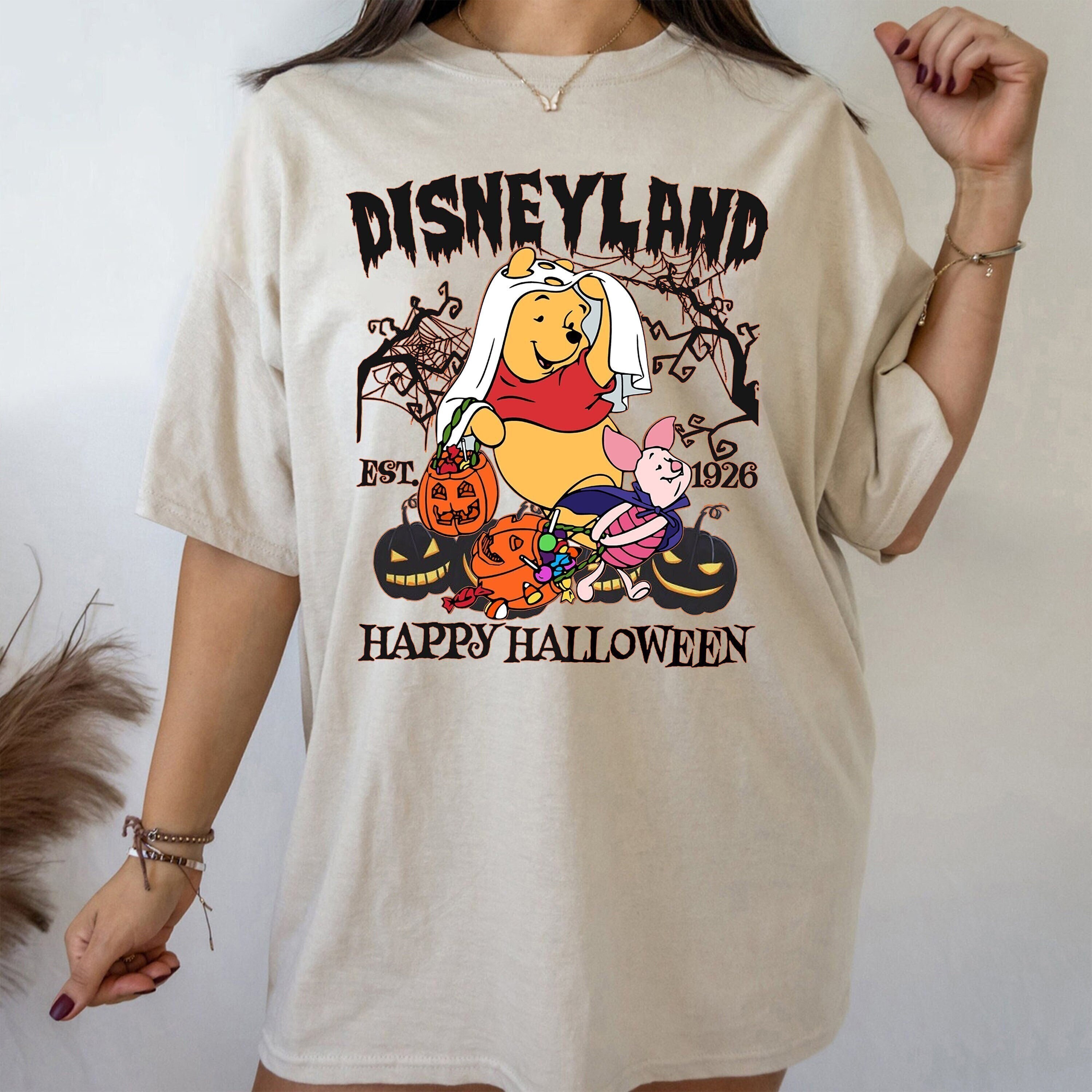 Vintage Disney Pooh Bear Pumpkin Halloween Shirt, Disney hal | Inspire ...