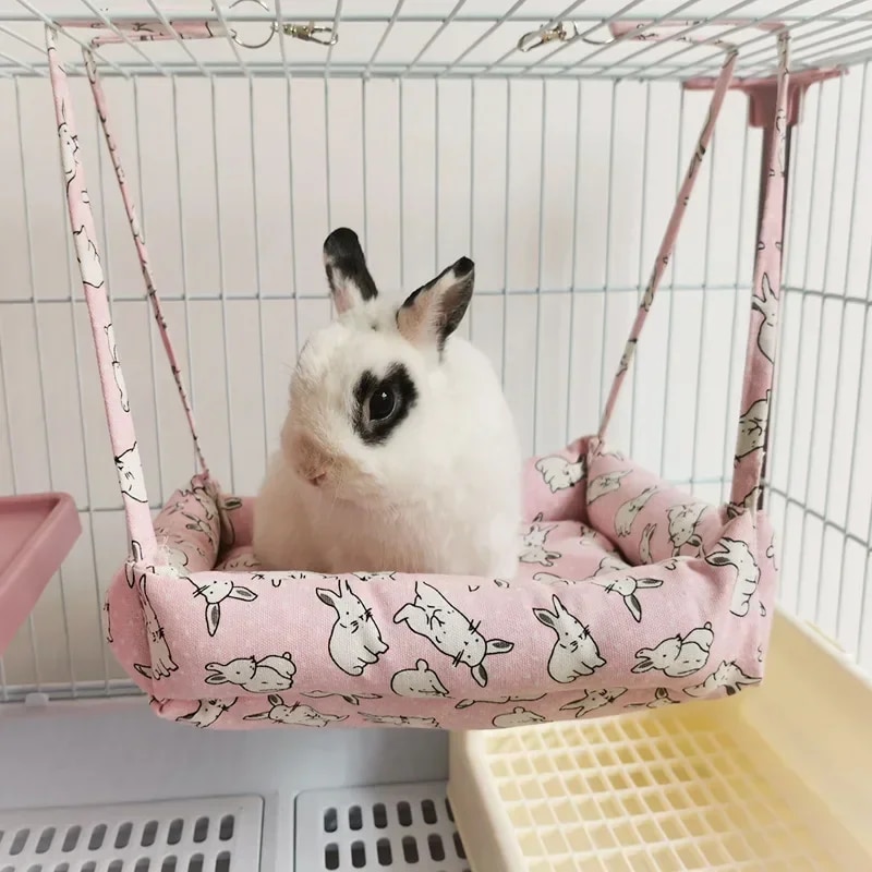 Warm Bunny House: Small Pet Hammock for Winter Plush Hamst