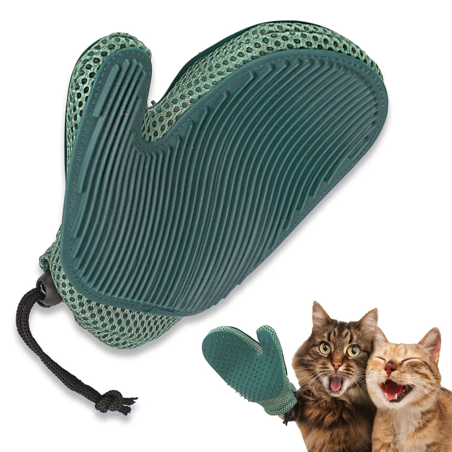 Pet Hair Remover Glove for Dogs & Cats | Grooming Brush Mitt for Shedding