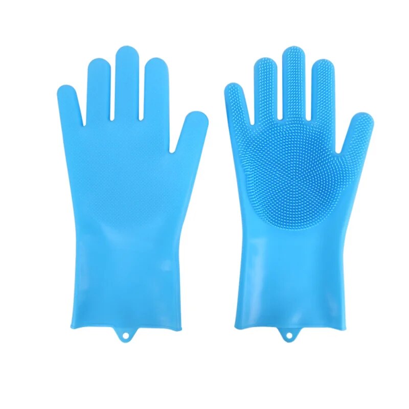 Silicone dog clean gloves pet bath massage soft glove wash tools