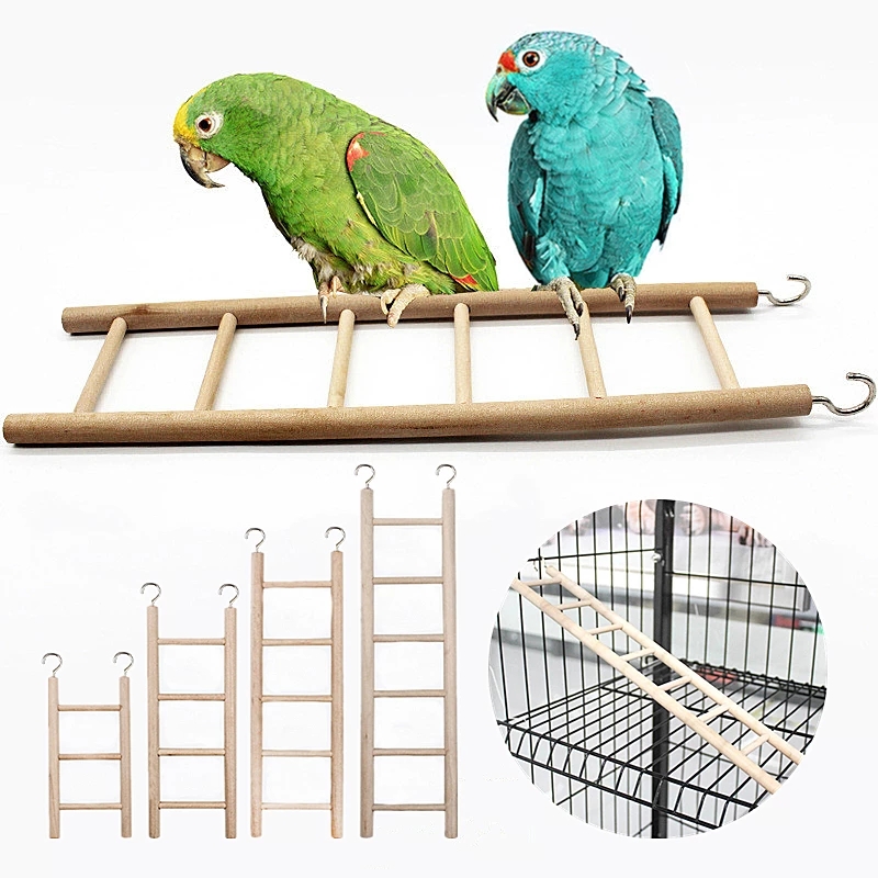Handcrafted Swing Wooden Climbing Ladder Bird Toy - Parrot L | Inspire ... - Handcrafted Parrot Rope Ladder