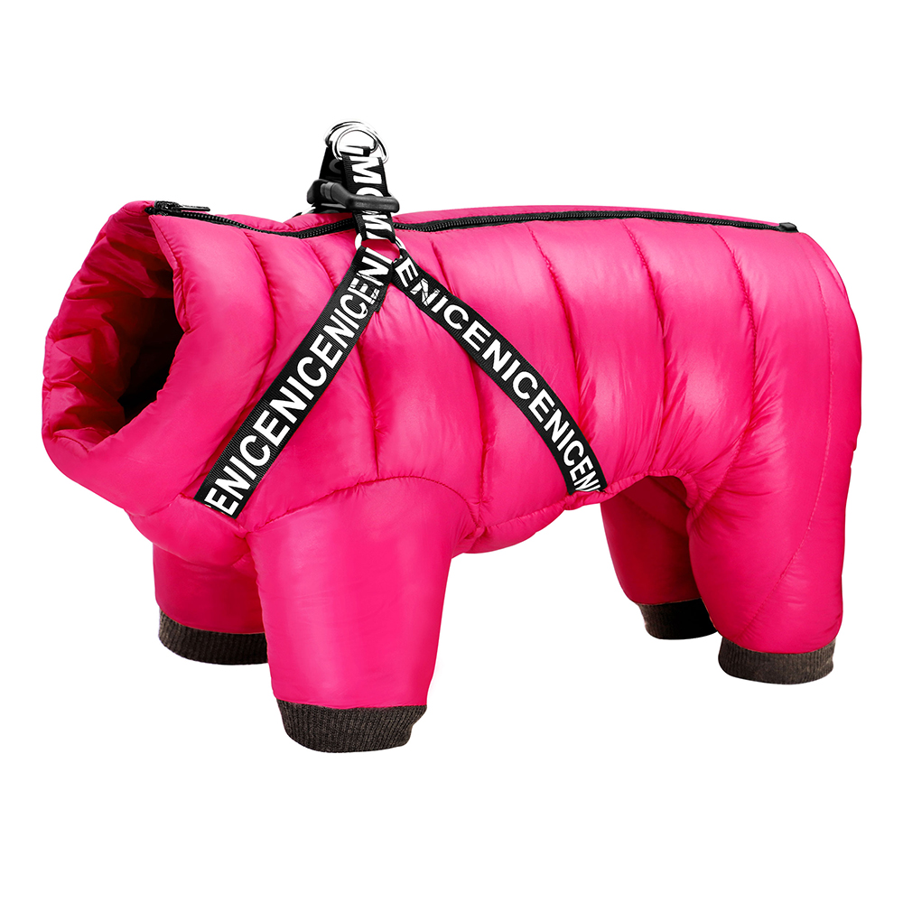Winter Dog Clothes: Super Warm Pet Jacket Coat with Harness | Waterproof Puppy Clothing Hoodies for Small to Medium Dogs