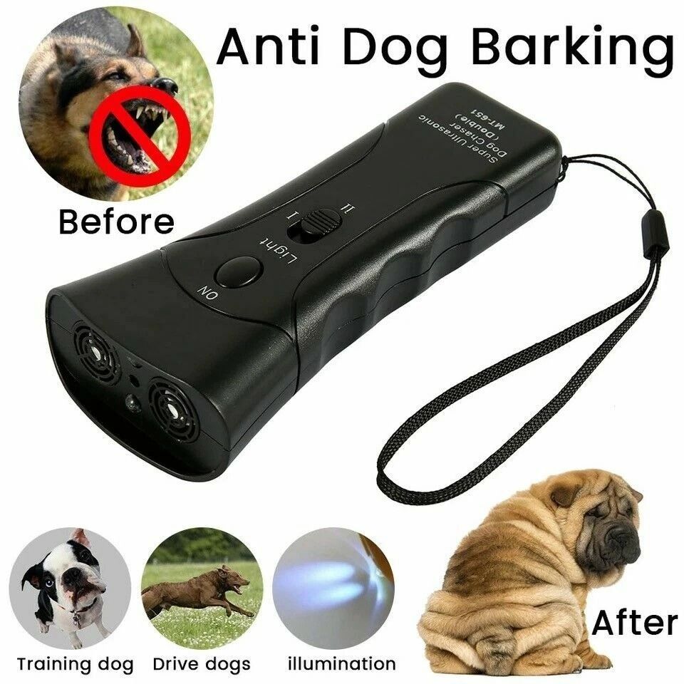 Ultrasonic Anti Barking Device Dog Barking Trainer with LED Light and Gentle Sonic Chaser