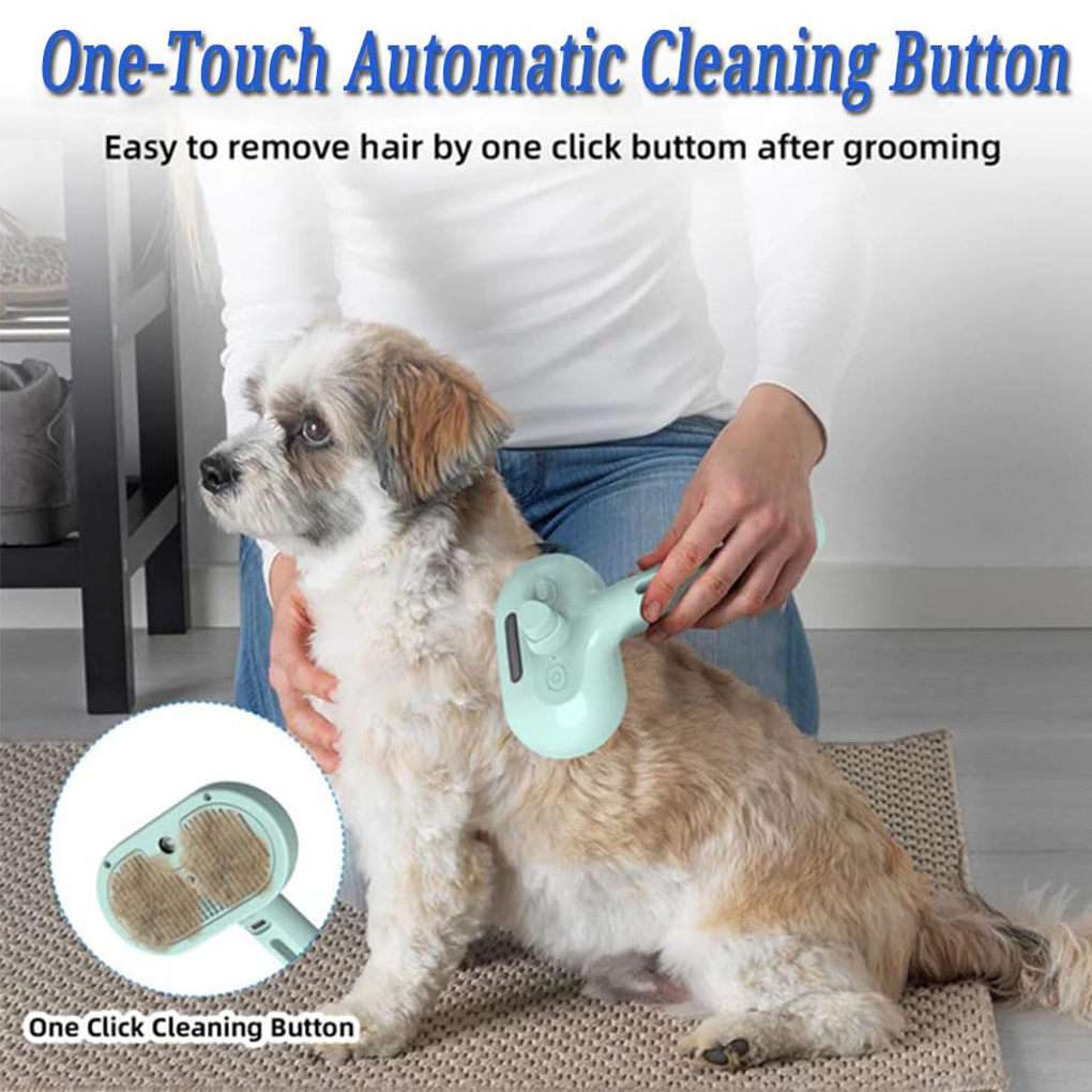 Pet Grooming Brush Pro Electric Pet Grooming Brush with Steam Spray & Hair Removal