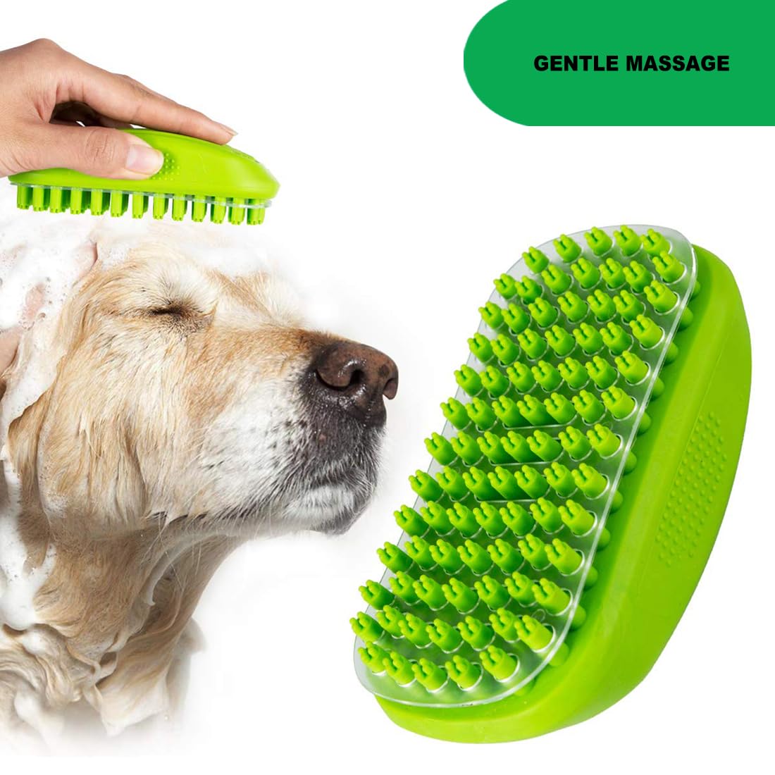 Premium Pet Bath & Massage Grooming Brush for Dogs & Cats
