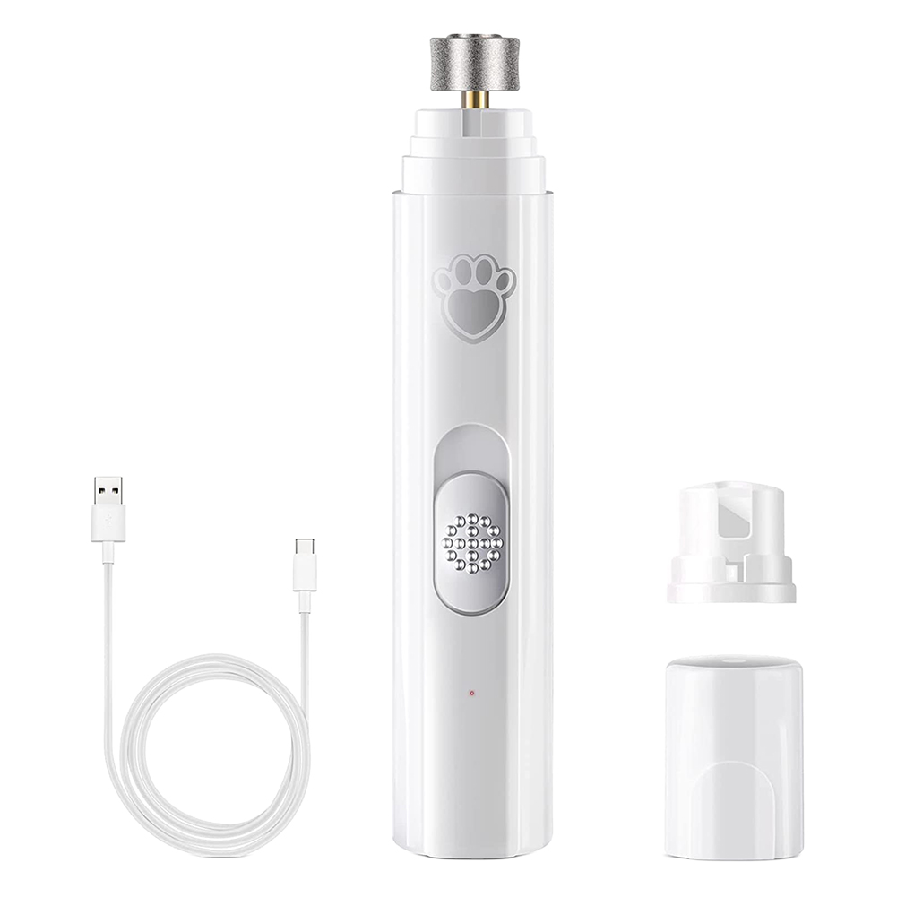 GlowTrim Pro LED Dog Nail Grinder Rechargeable Pet Nail Trimmer for Safe Painless Grooming