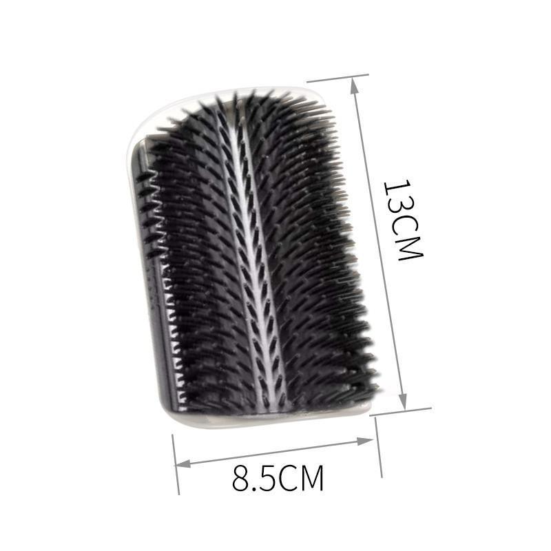Cat Corner Scratcher Brush with Catnip Self Grooming & Hair Removal Comb for Cats