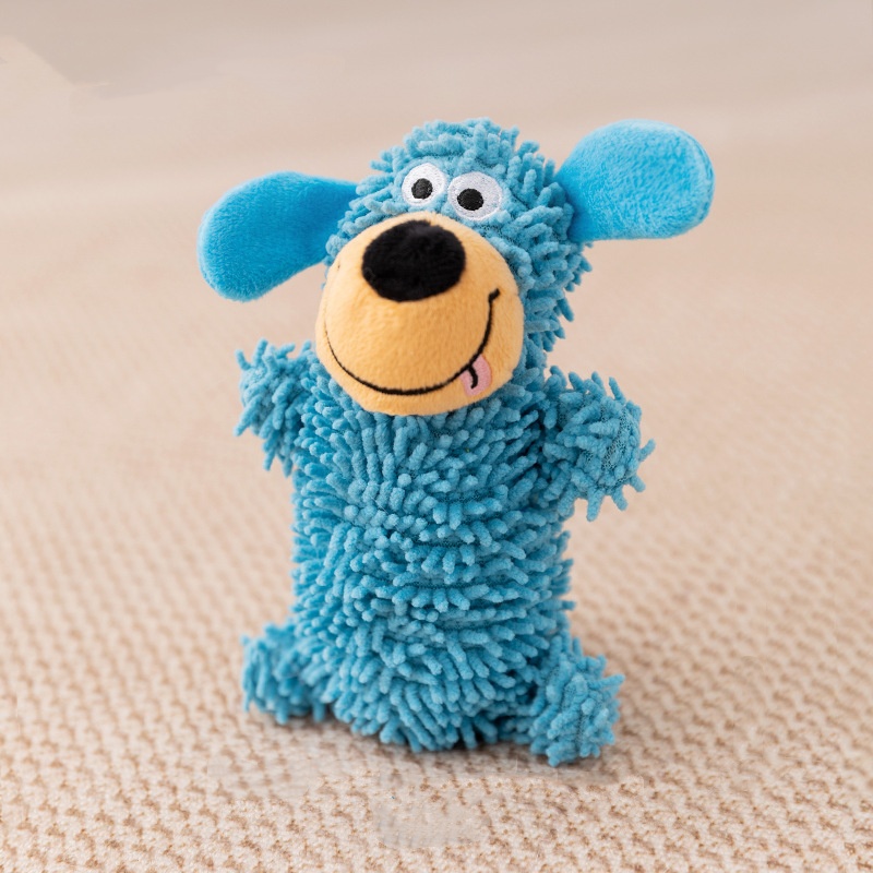 Snuggle Monster Interactive Dog Squeaky Toy Plush Ball for Small & Medium Dogs