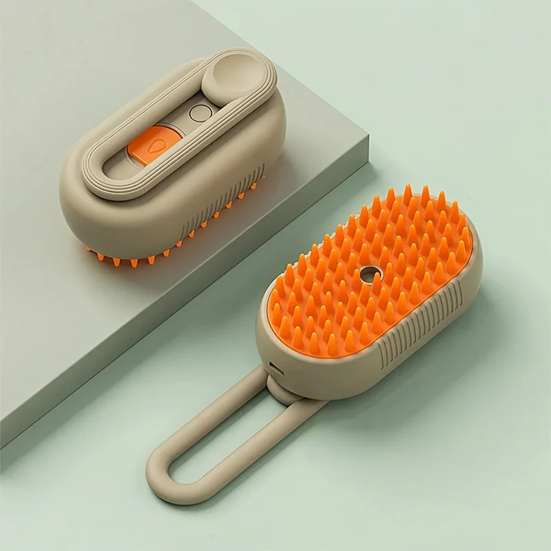 Steam Glow 3 in 1 Pet Grooming Brush & Spray Massager for Dogs and Cats