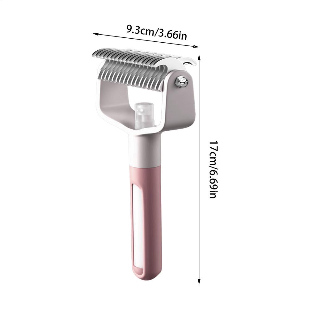 Comfort Grip Pet Deshedding Brush for Dogs & Cats Undercoat Grooming & Hair Remover Comb