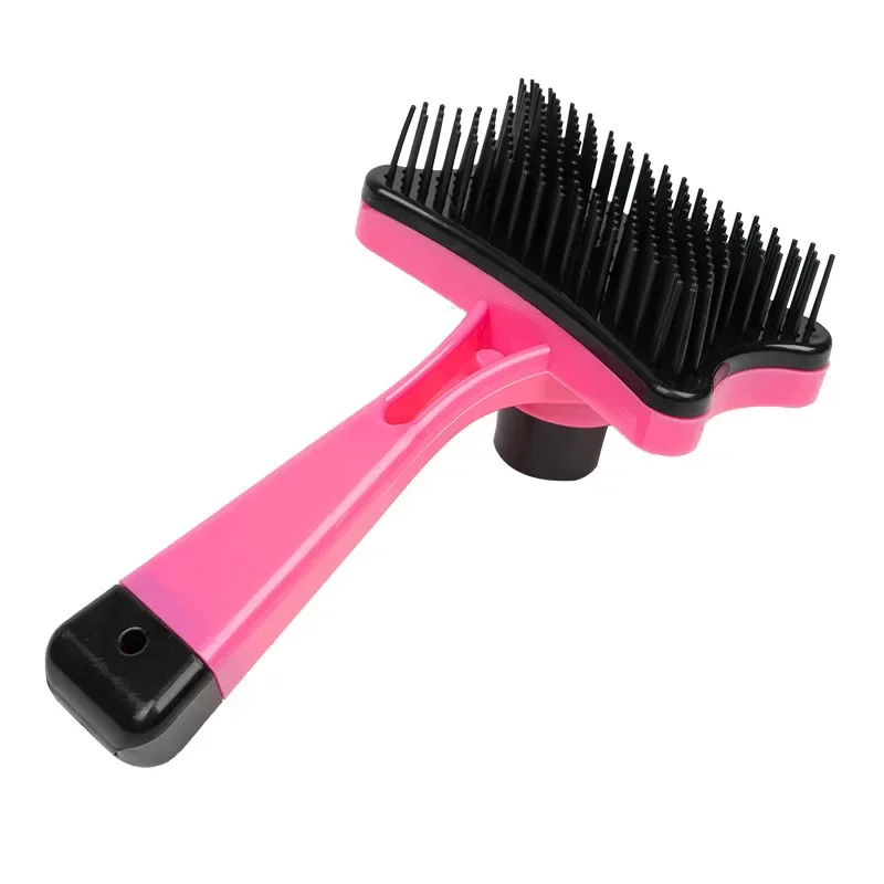 Self Cleaning Slicker Brush for Cats & Dogs One Click Pet Grooming Brush with Massage Pins