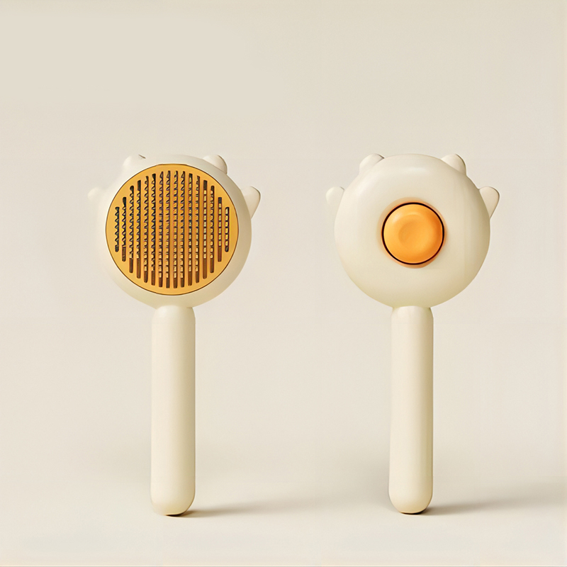 Self Cleaning Pet Grooming Brush for Cats & Dogs with One Click Hair Removal