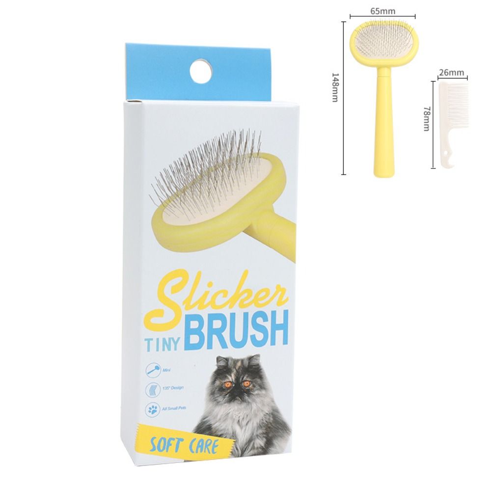Gentle Cat Grooming Brush & Pet Deshedding Comb for Cats and Dogs