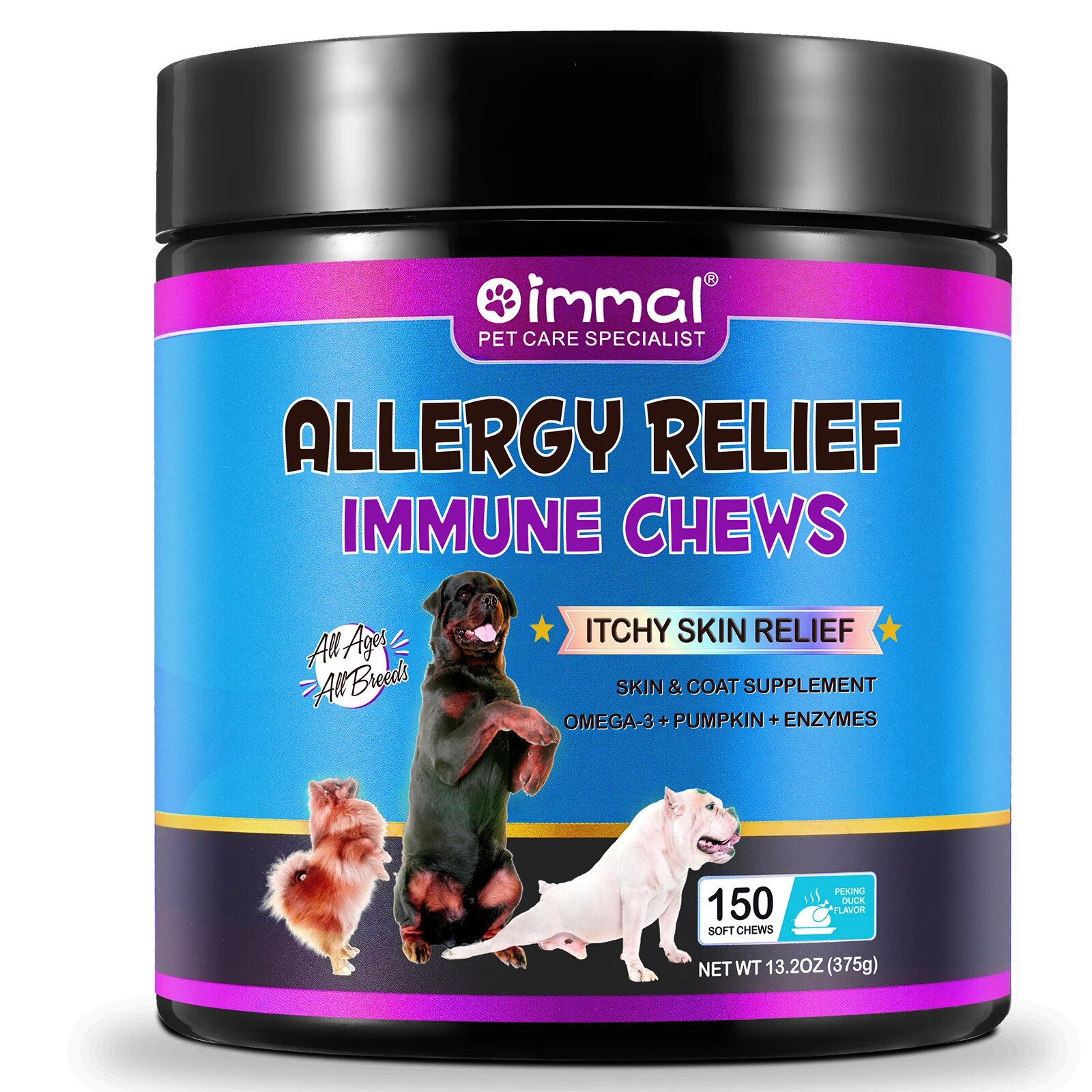 Image showcasing Dog Allergy Relief Chews: Anti-Itch Skin & Coat Supplement w | Inspire ...