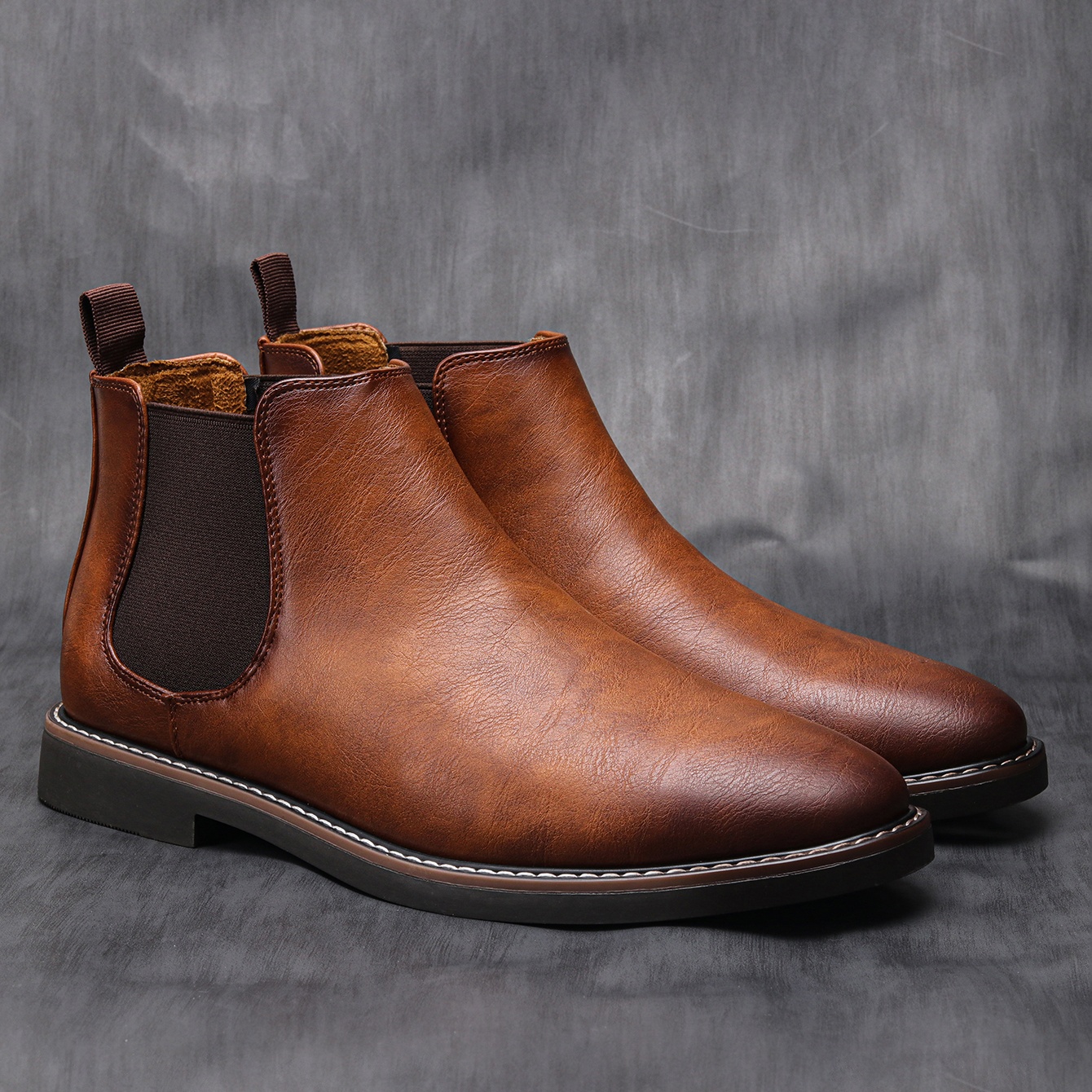 Classic Leather Chelsea Boots for Men Comfortable & Stylish Ankle Boots for Smart Casual & Winter Wear Classic Leather Chelsea Boots for Men Comfortable & Stylish Ankle Boots for Smart Casual & Winter Wear