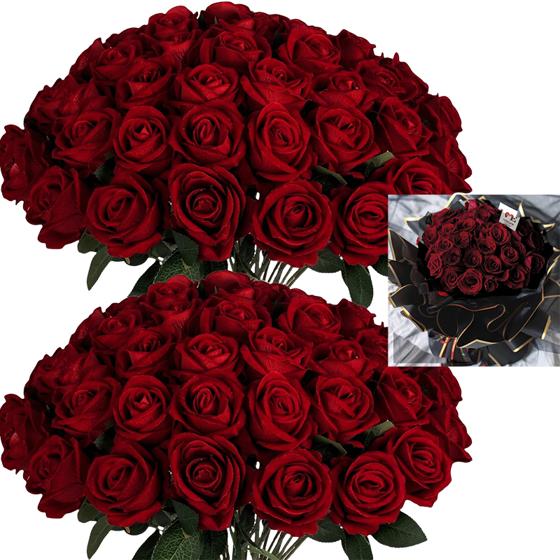 Expensive Fake Roses Velvet Rose Artificial Flowers, Real Touch Fake Roses for We | Inspire ...