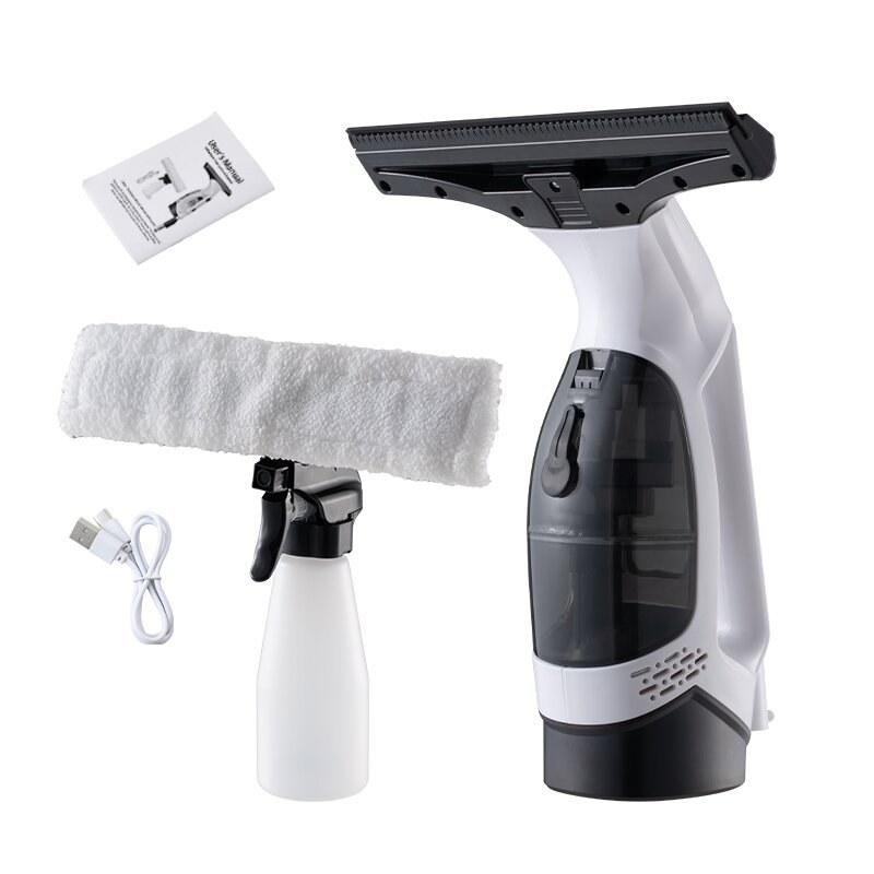 Multifunctional Electric Cordless Window Cleaner Machine, White Cordless Rechargeable Automatic Glass Cleaner, Portable