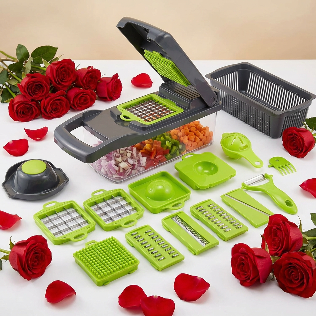 Valentine's Day Safe Hand Guard Vegetable Cutter Perfect for Cooking Together, Shows Your Care
