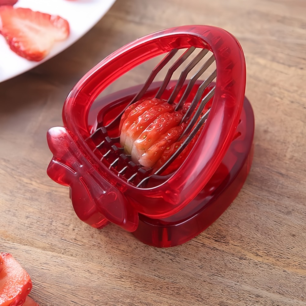Strawberry Slicer & Cake Decorating Tool Stainless Steel Sharp Blade Cutter for Desserts and Homemade Bread