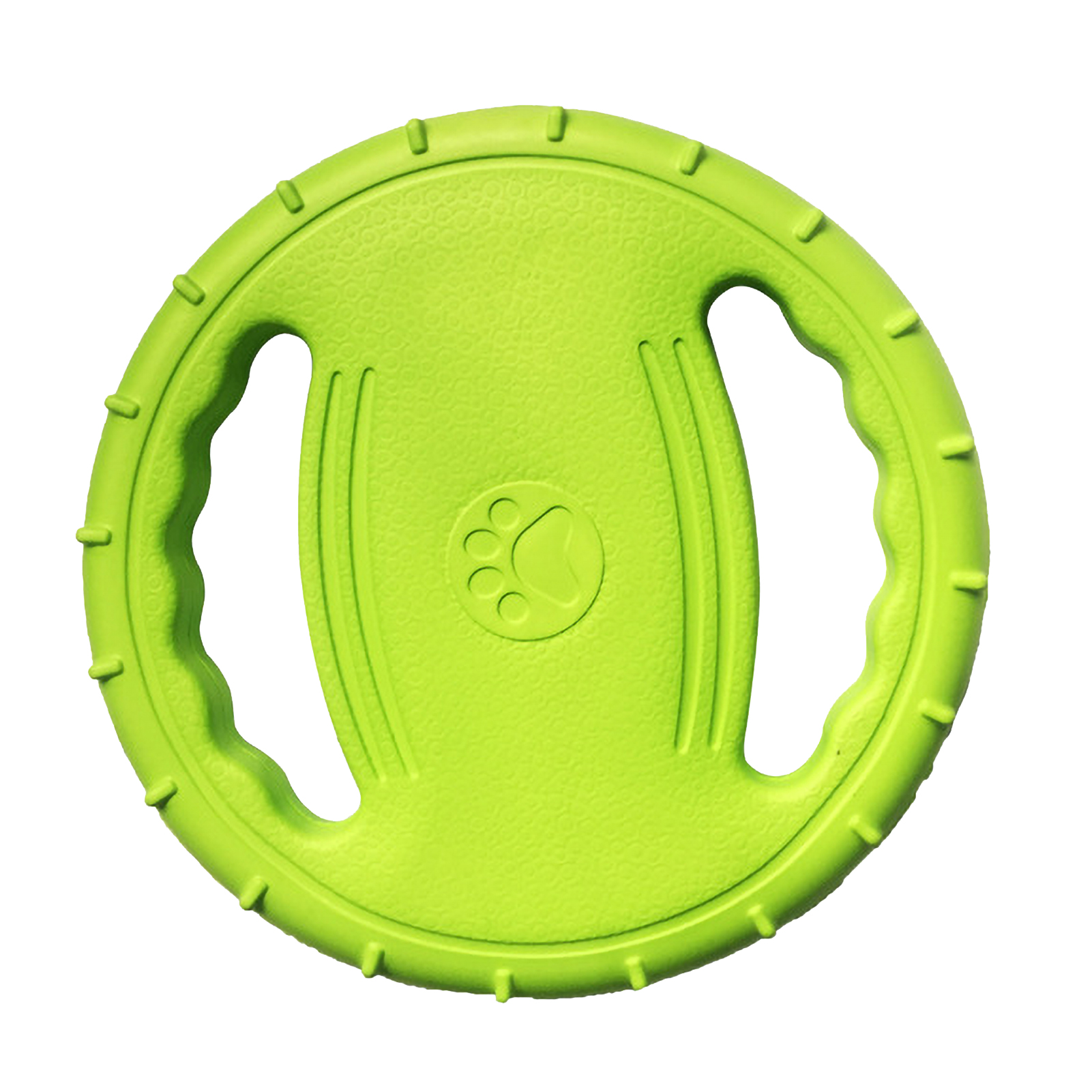 Dog Flying Disc with Double Handles Durable Toy for Dog Training and Outdoor Fun