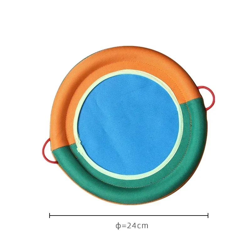 Linen Dog Flying Disc Bite Tug Toy for Fetch and Training