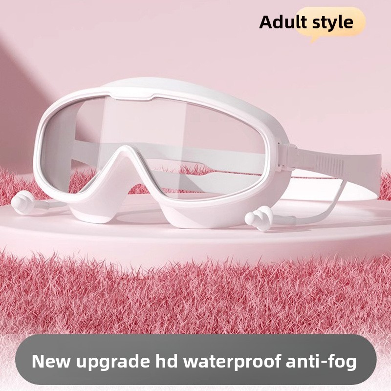 Wide View Anti Fog Swimming Goggles with Swim Cap for Adults and Kids