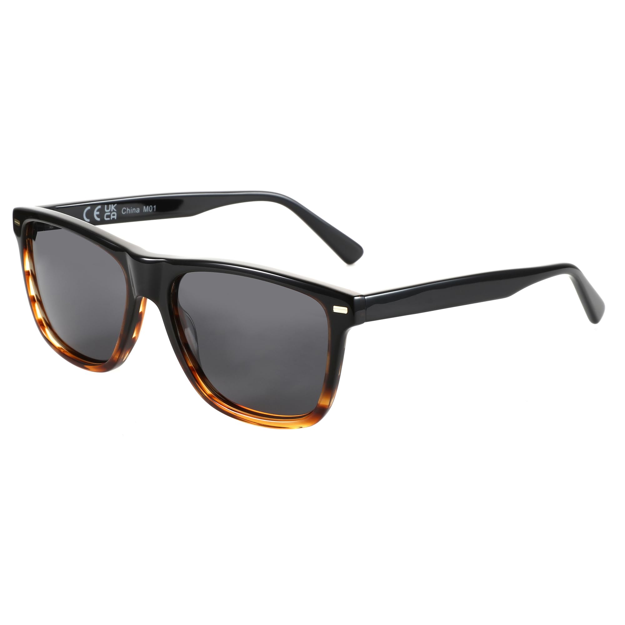 Retro Square Polarized Sunglasses for Men Lightweight Driving Shades