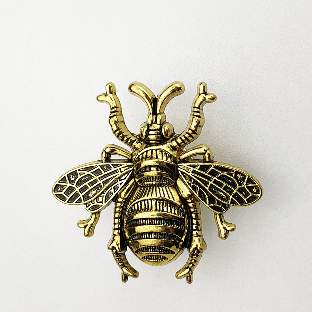 Vintage Bee Solid Brass Cabinet Knob Decorative Drawer Pull for Kitchen Cupboards