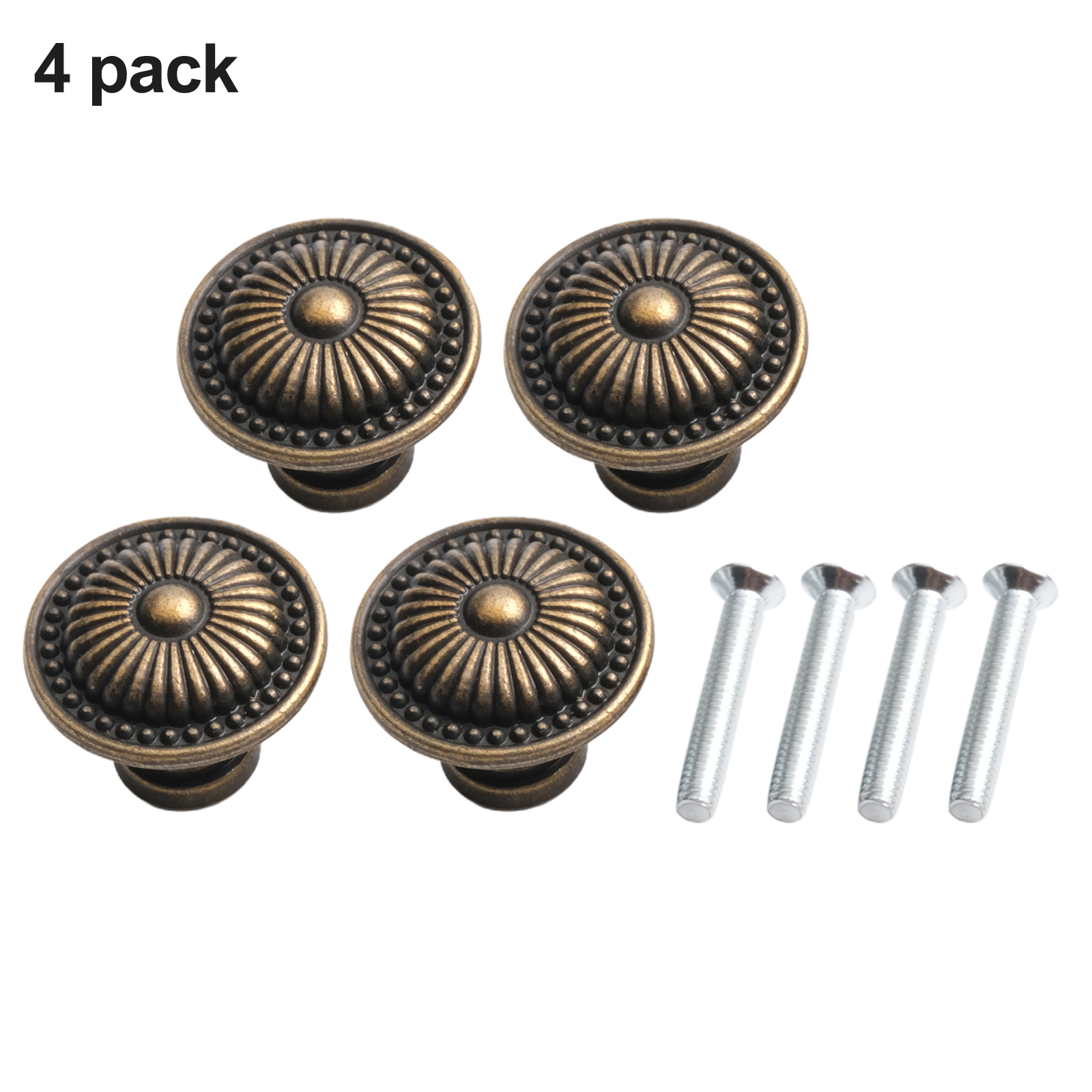 Vintage Bronze Cabinet Knobs Set Antique Dresser and Jewelry Box Pulls