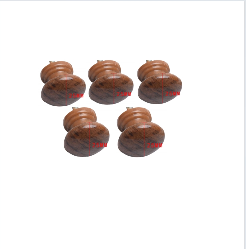 Modern Wood Grain Cabinet Knobs Pack Round Single Hole Drawer Pulls