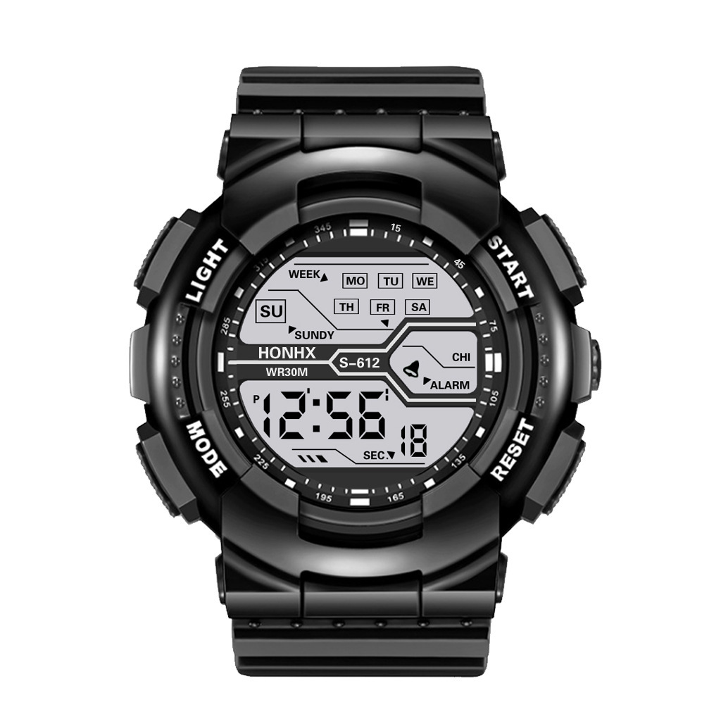 Mens Waterproof Digital Sports Watch with Luminous Display