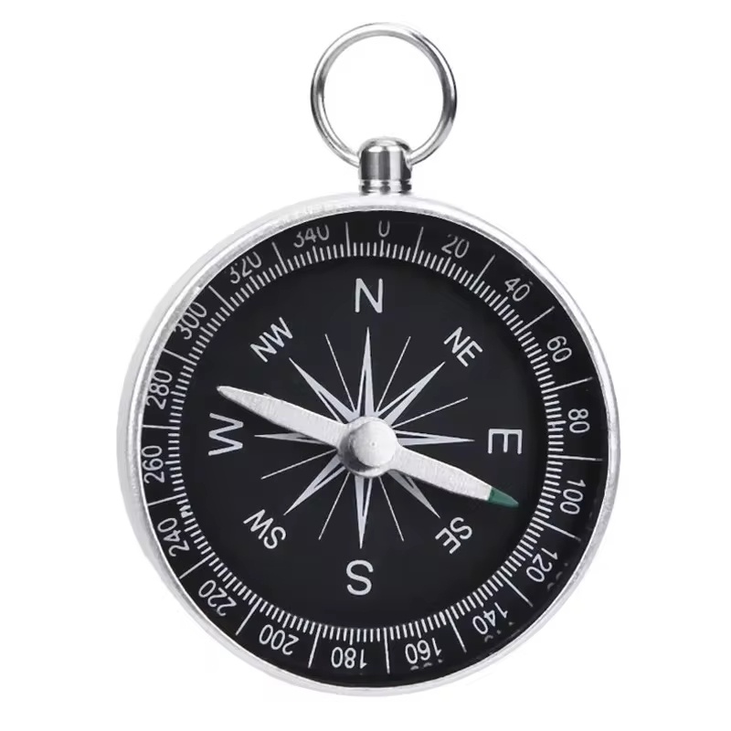 Portable Mini Compass Keychain Aluminum Outdoor Travel Adventure Tool