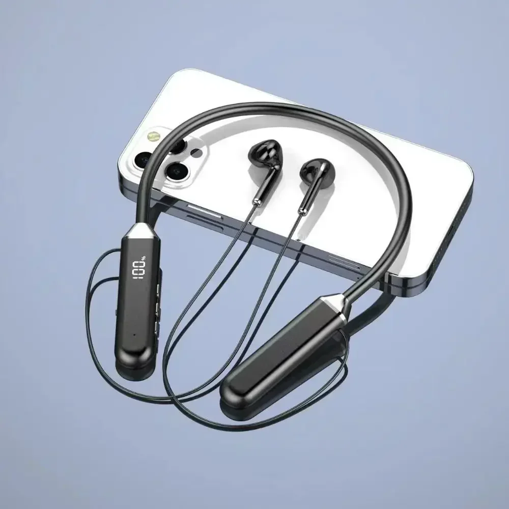 Premium Wireless Neckband Headphones Waterproof Bluetooth Earphones With Mic & Stereo Sound