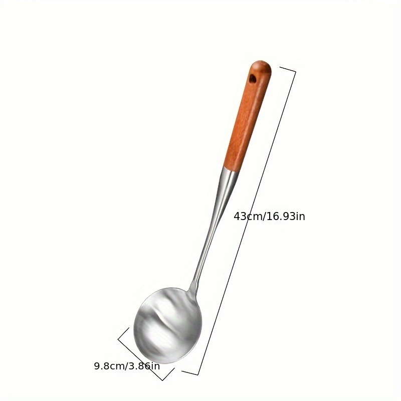 Premium Stainless Steel Spoon & Heat Resistant Spatula with Rosewood Handle