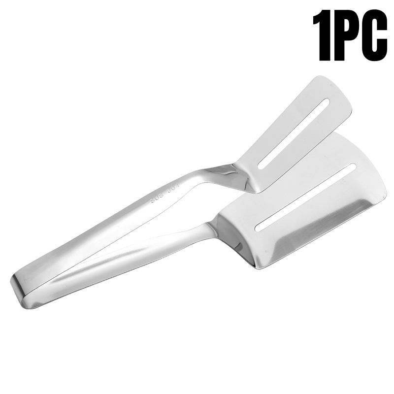 Stainless Steel Multifunctional Kitchen Tongs & Steak Spatula Flip Tool