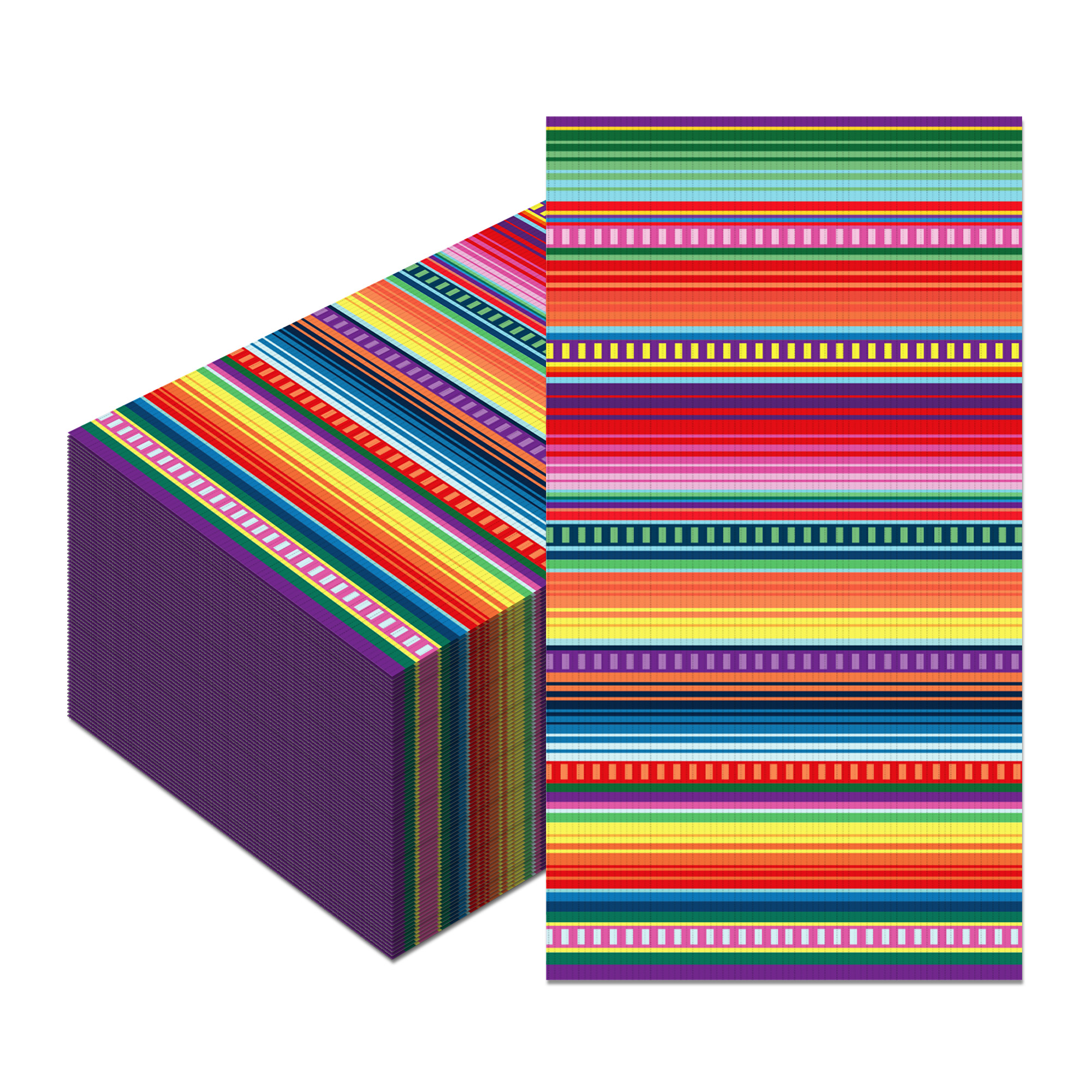 Festive Mexican Fiesta Disposable Paper Dinner Napkins for Party