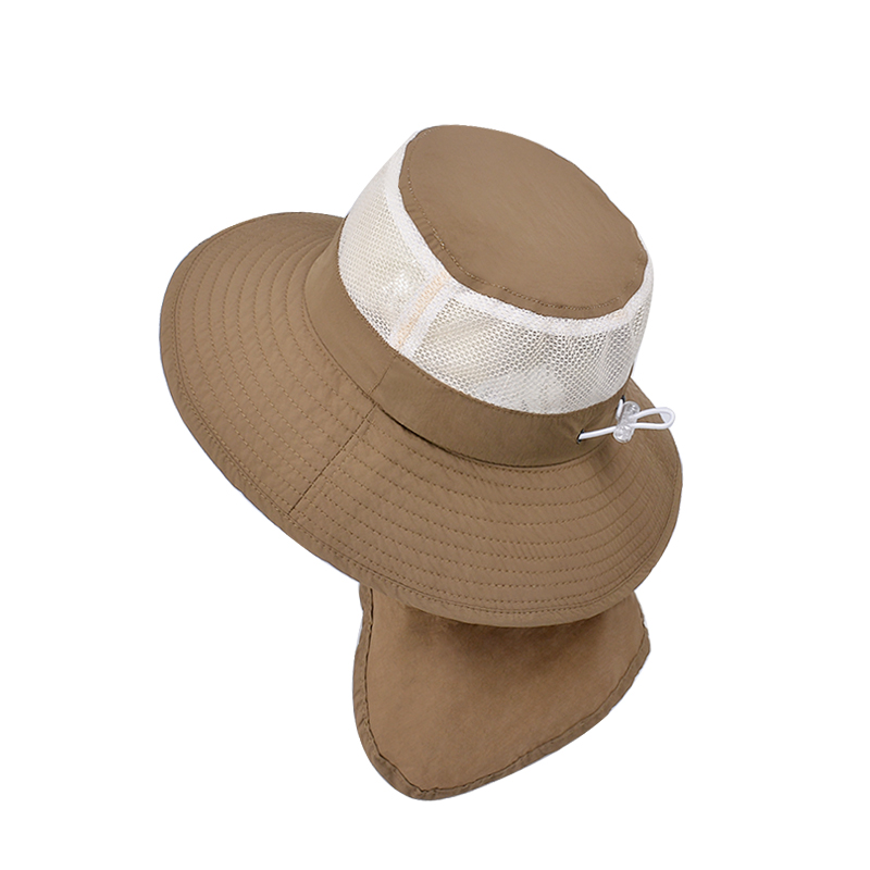 Kids Wide Brim Sun Hat with Neck Flap for Summer Outdoor Protection