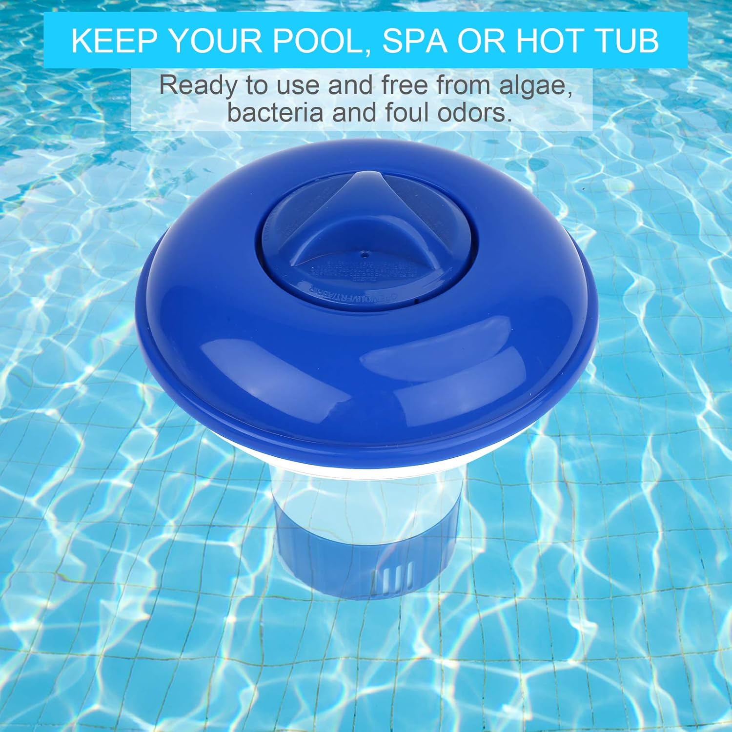Adjustable Floating Chlorine Dispenser for Pools Spas and Hot Tubs