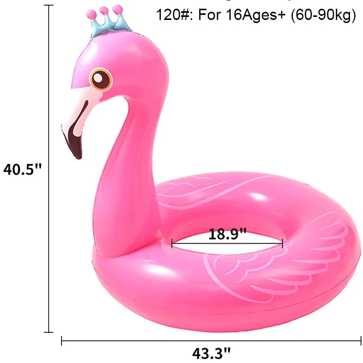 Inflatable Flamingo Pool Float for Adults Summer Lake and Beach Toy