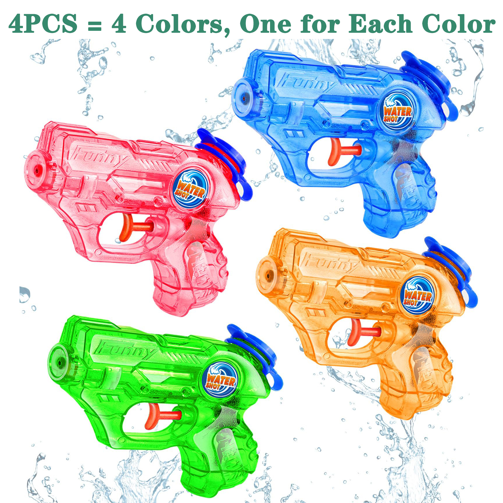 Mini Water Gun for Kids, Toddler Pool Soaker Toy for Beach and Summer Play