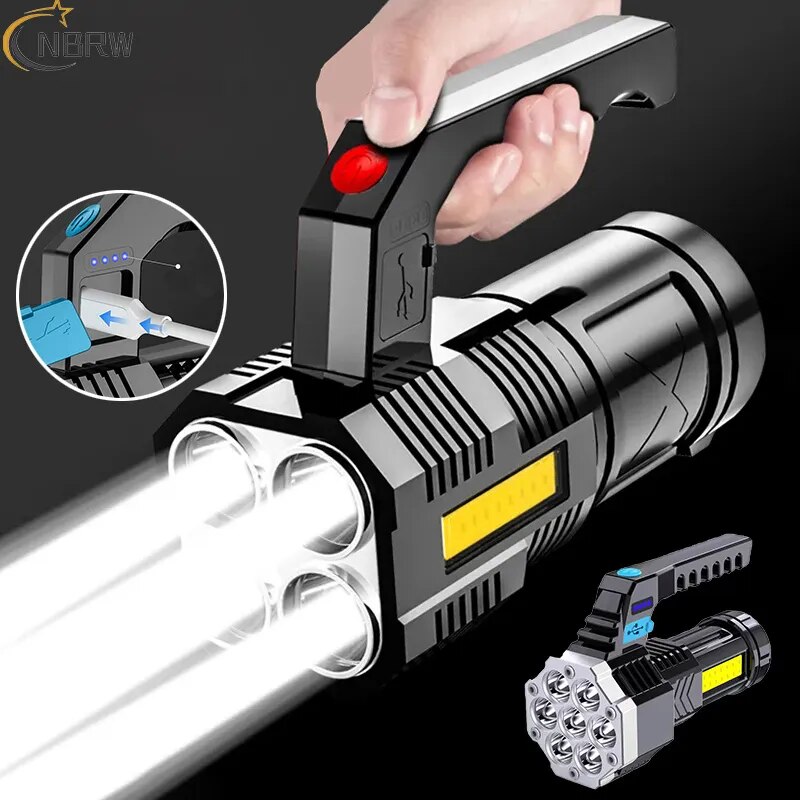 Led Flashlight Handhel Portable USB Rechargeable LED Flashlight: Waterproof Handhel | Inspire ...