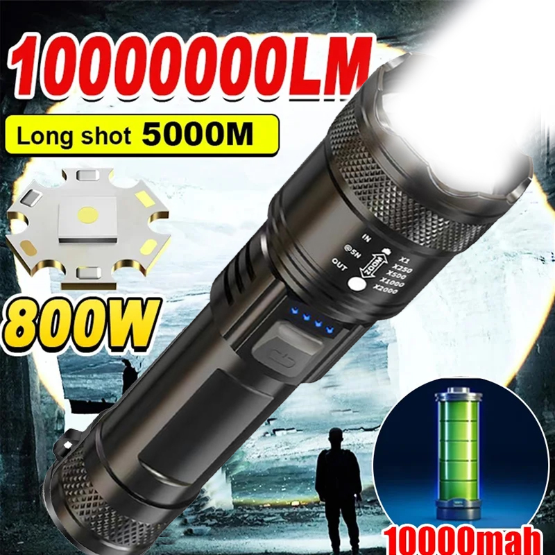 2000LM USB Rechargeable Tactical Flashlight Bright LED Torch | Inspire ...