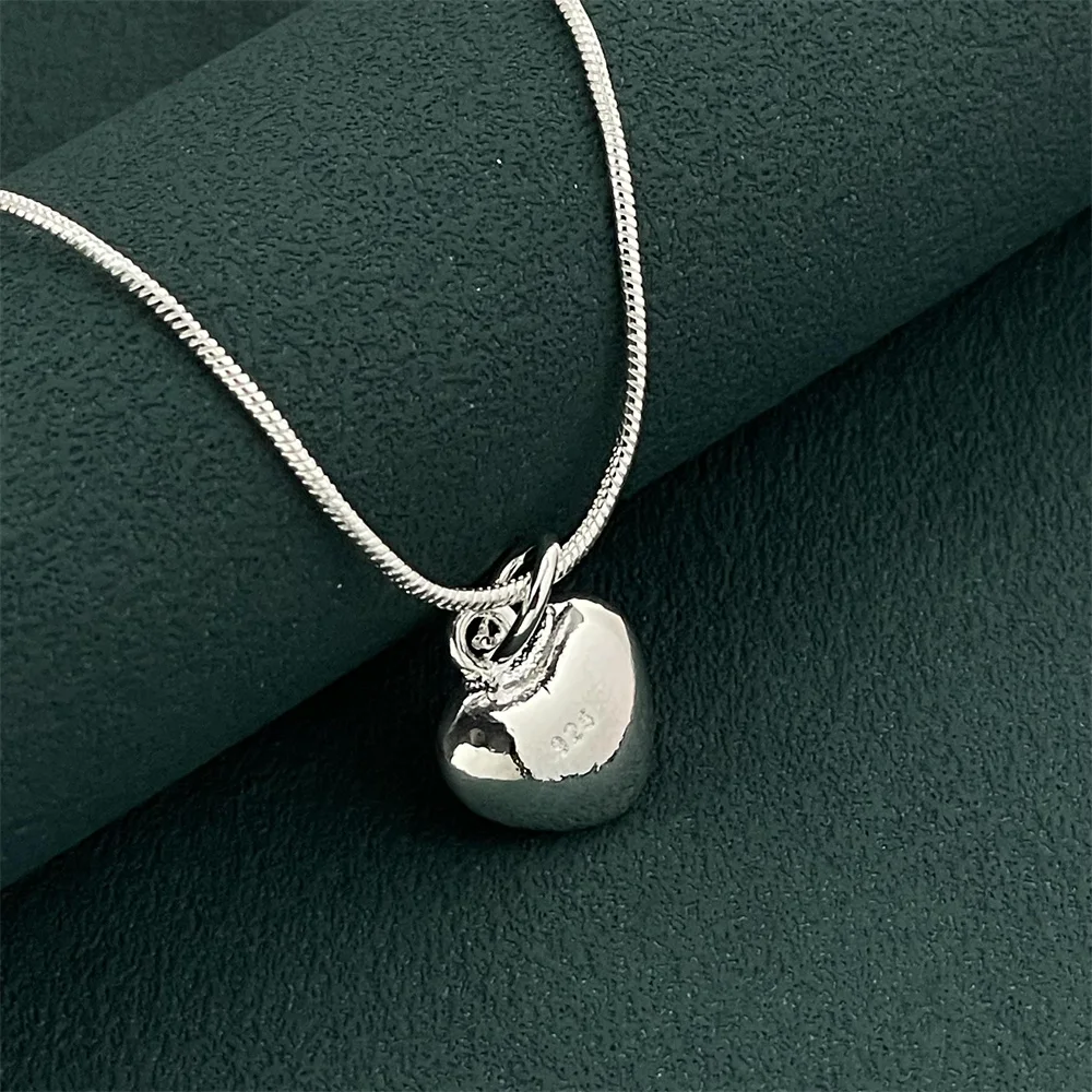 Elegant 925 Sterling Silver Heart Necklace for Women, Perfect Wedding, Banquet, Birthday & Festival Jewelry Gift