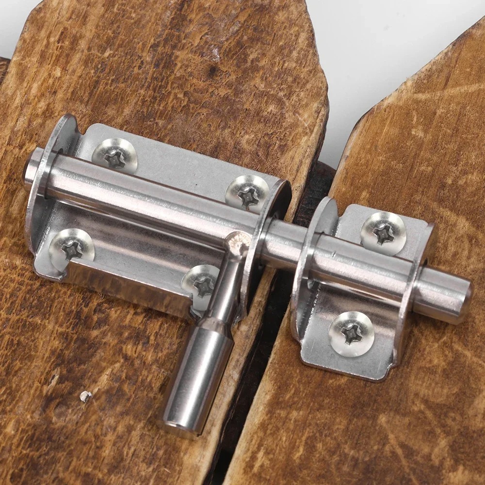 Heavy Duty Sliding Door Latch Security Bolt Lock for Gates, Bathroom Doors & Cabinets