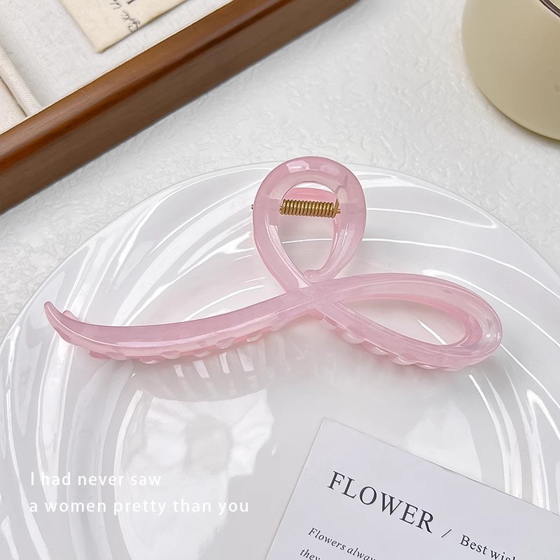 Elegant Bow Hair Claw Jelly Hair Claw Clip for Women & Girls Cute Bow Hair Accessory