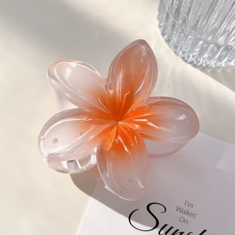 Flower Hair Clip Hawaiian Beach Hair Claw for Women and Girls Y2K Summer Hair Accessory